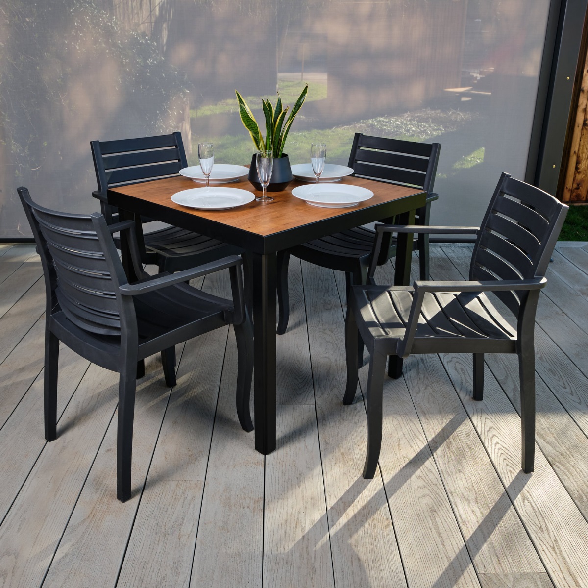 Square Outdoor Dining Table Budget Range Ideal For Pubs Holiday Parks