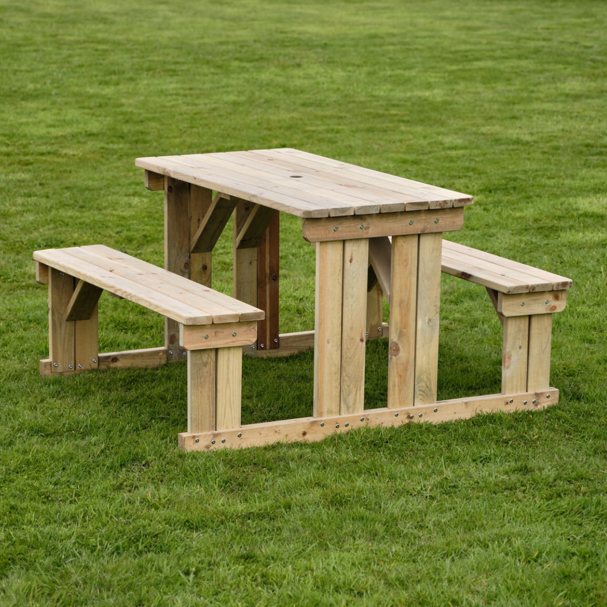 Commercial wooden picnic table 6 seater