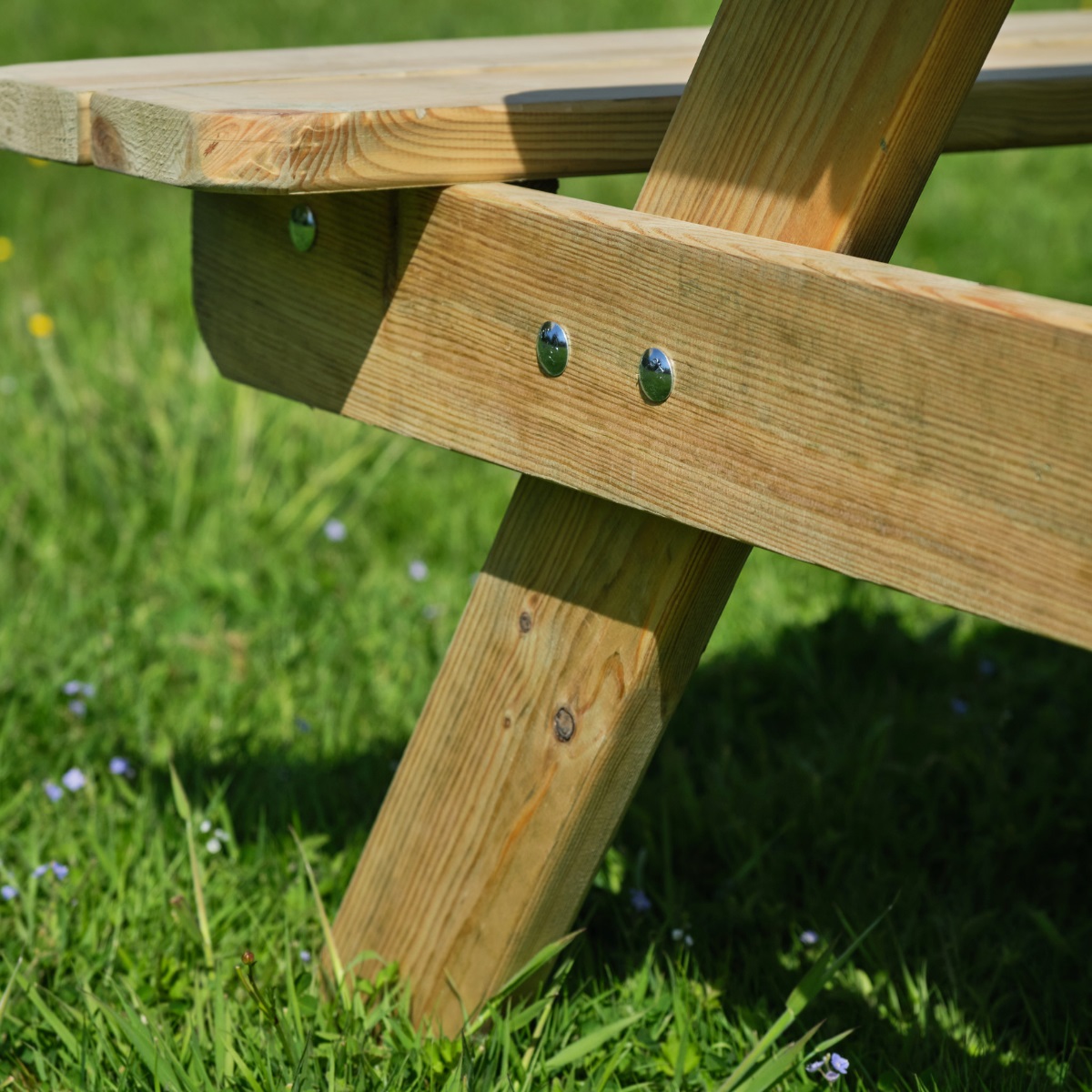 Commercial wooden picnic table