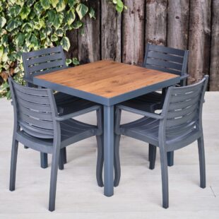 square outdoor dining table and chairs