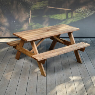 Wooden A frame picnic table