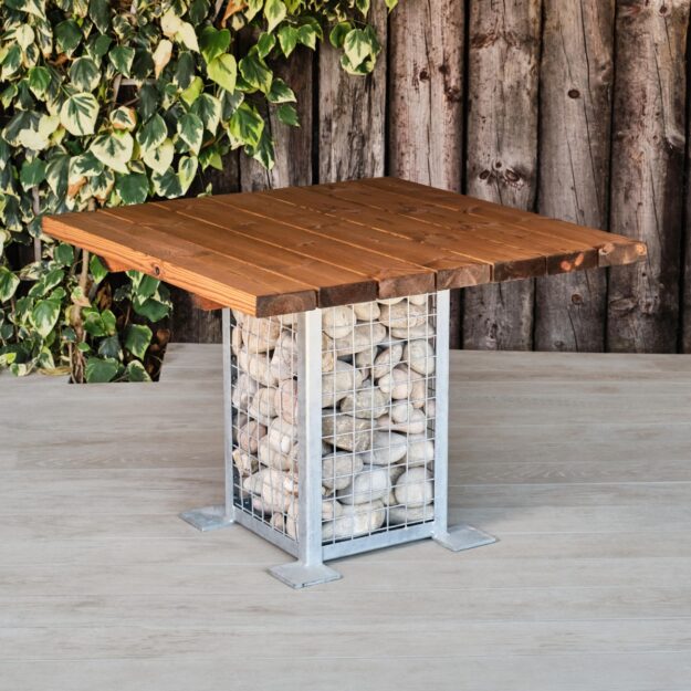 Outdoor Square Gabion Table