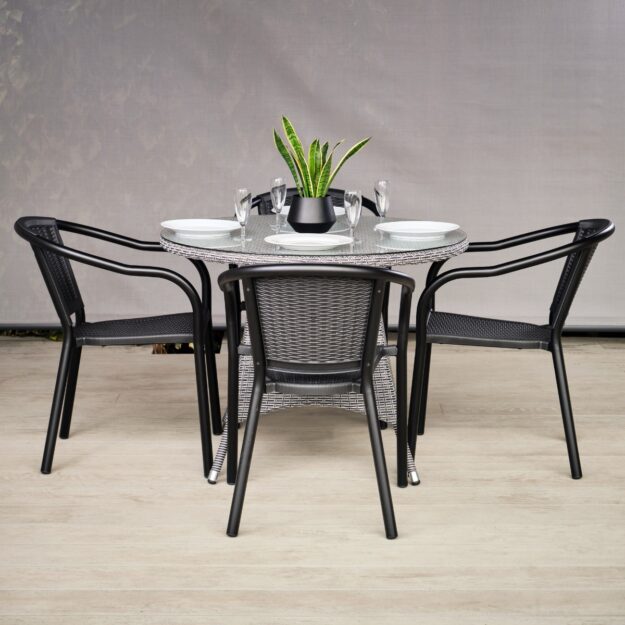 rattan outdoor table and chairs