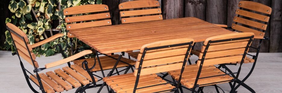 Hardwood & Steel Folding Tables & Chairs - Florence Range