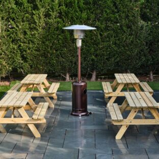 commercial wooden picnic tables