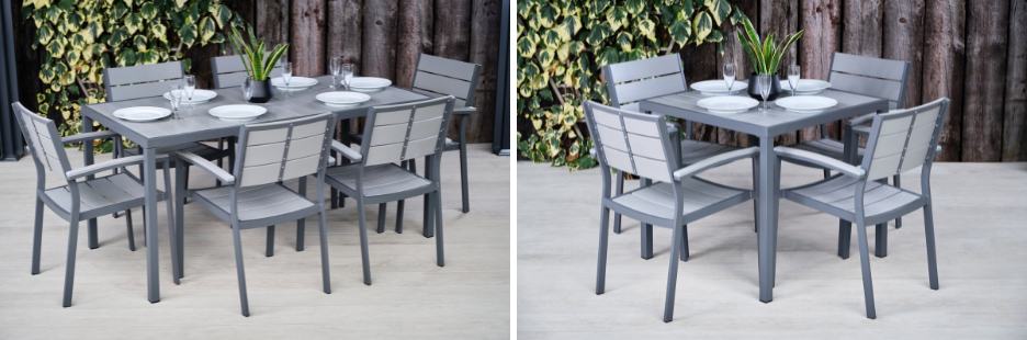 Plastic & Aluminium Dining Tables and Chairs - Pacific Range