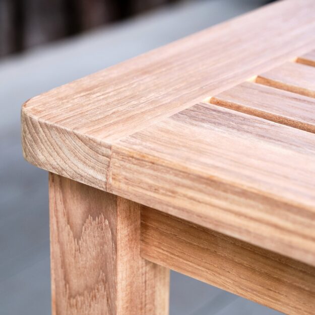 teak wooden rectangular dining table