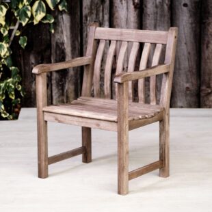 Hardwood outdoor armchair