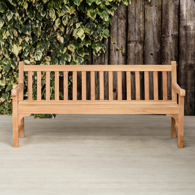 teak wooden park bench