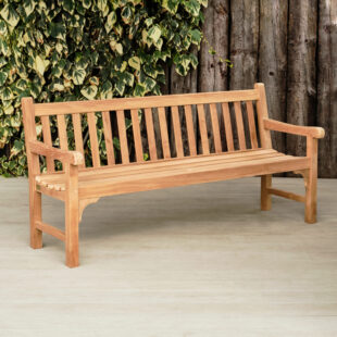 teak wooden park bench