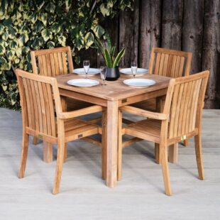 Teak Outdoor Dining Table and Chairs