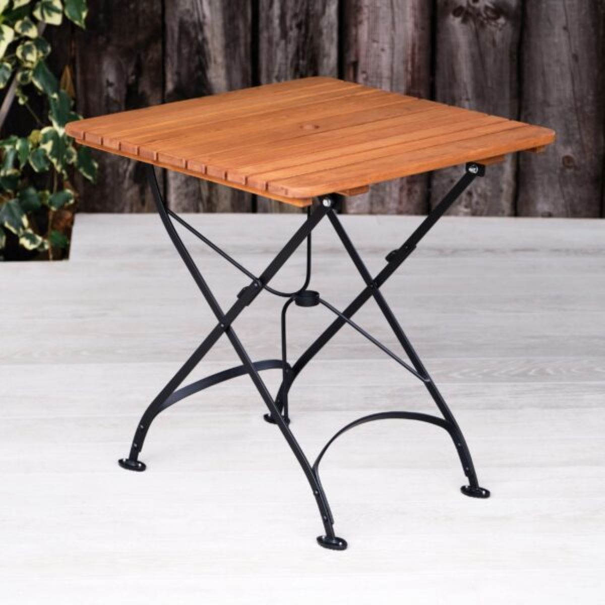 Hardwood Folding Outdoor Square Table - Florence Range - Woodberry