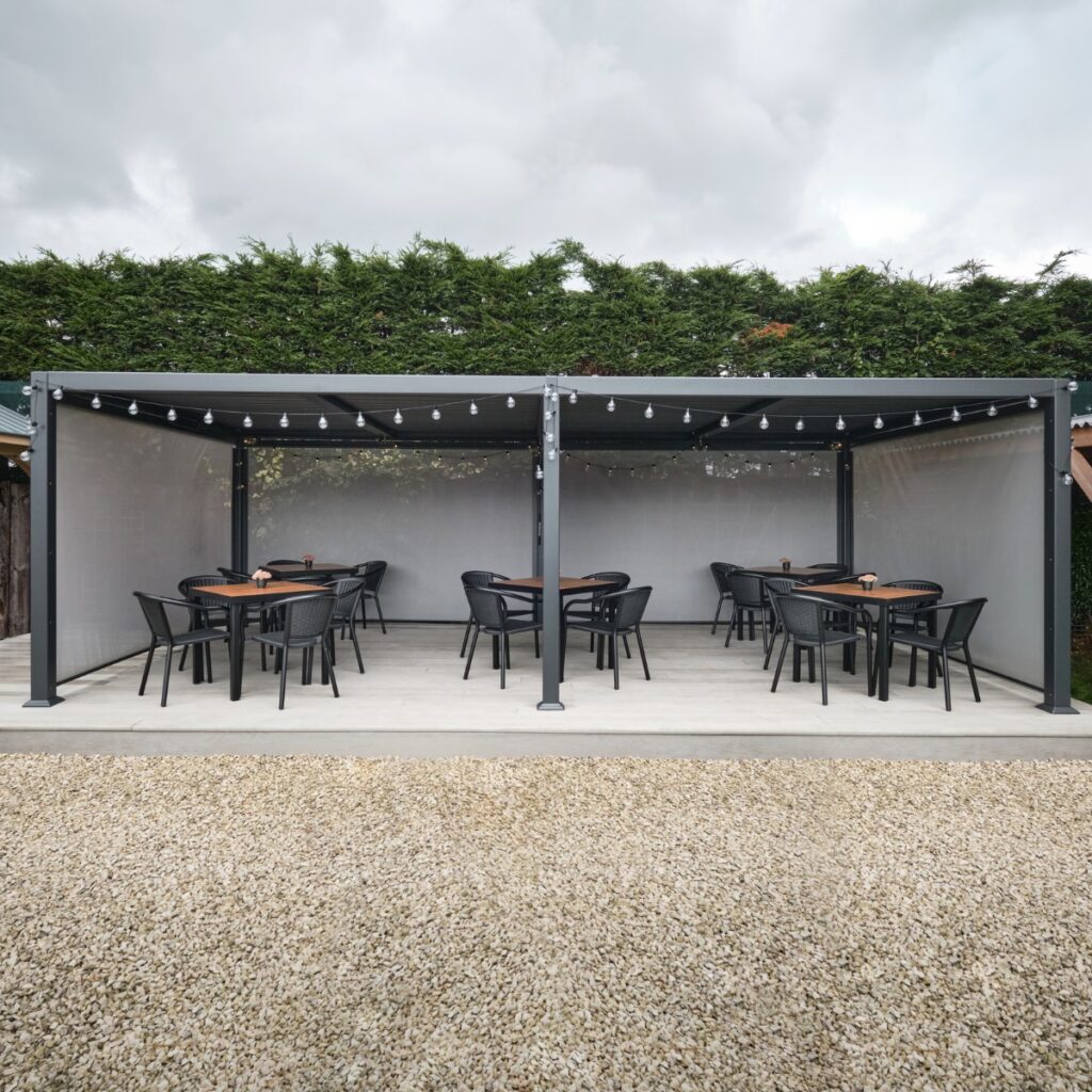 Commercial Metal Gazebos 7.2m x 3.5m For Pubs, Hotels & Hospitality