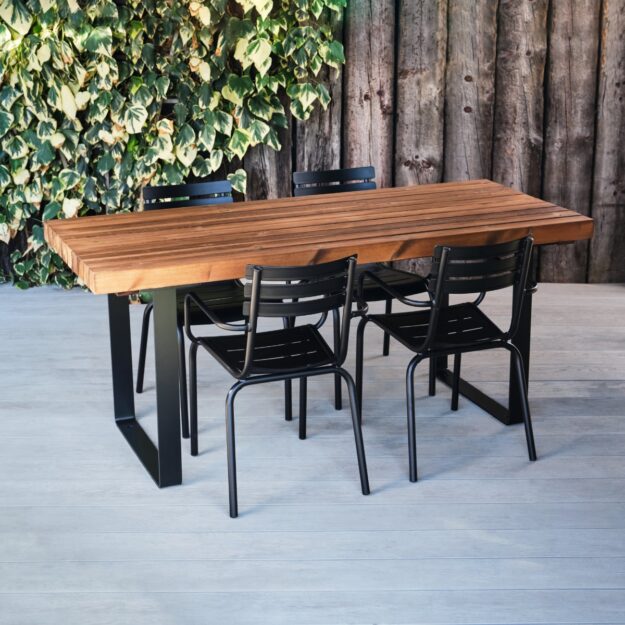 commercial wood and metal industrial outdoor furniture