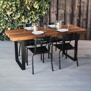 commercial wood and metal industrial outdoor furniture