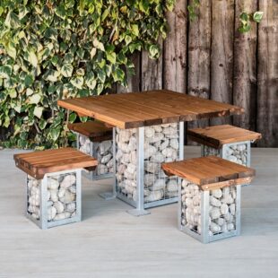 Gabion Table and Stools