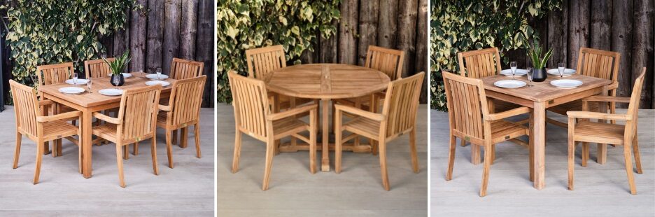 Teak Outdoor Dining Tables