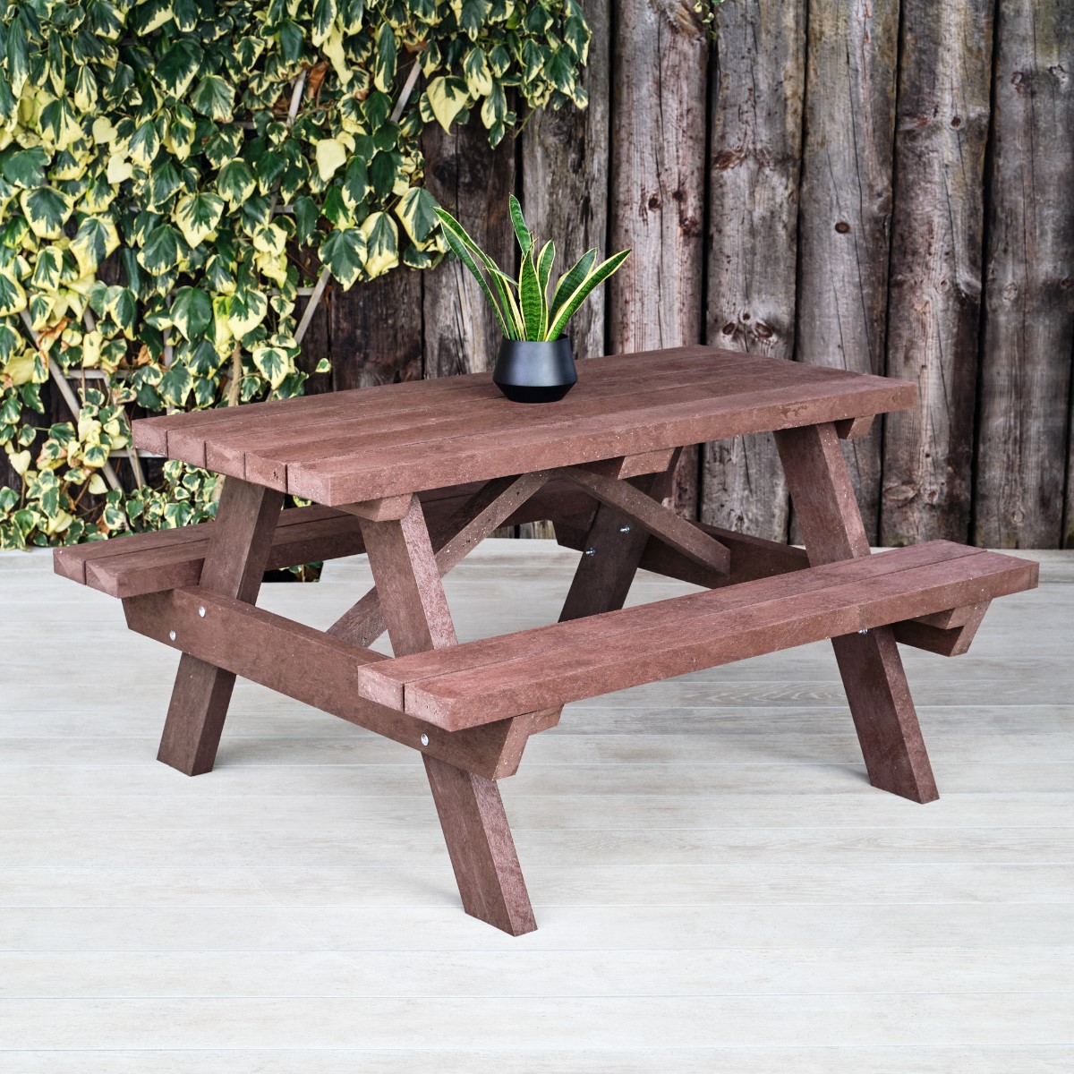 Greendine Recycled-Plastic-A-Frame-Picnic-Table