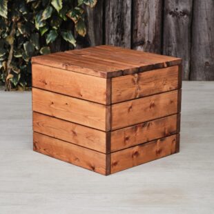 outdoor wooden cube coffee table
