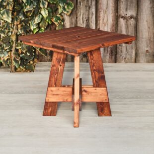 Commercial Square outdoor table chunky wood
