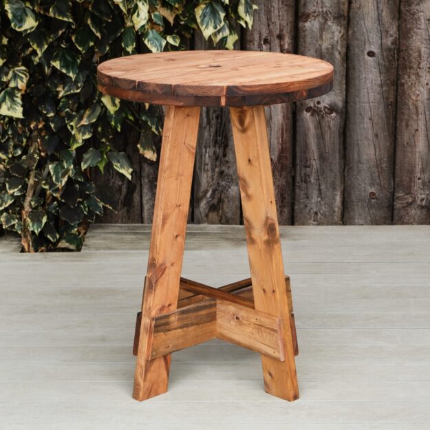 Poseur Table Chunky wooden outdoor
