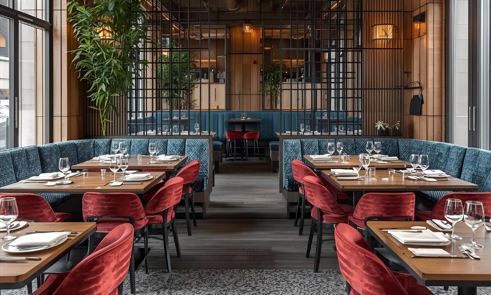 Indoor restaurant refurbishment