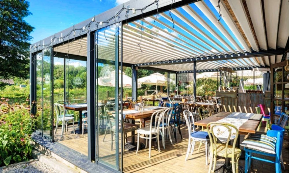 OUTDOOR METAL GAZEBO FOR HOTELS