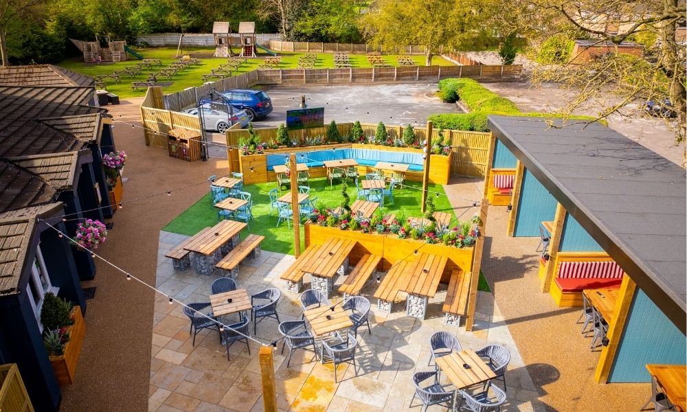 The boat house colourful outdoor furniture