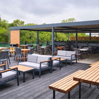 chichester lakeside outdoor project and aluminium shelter