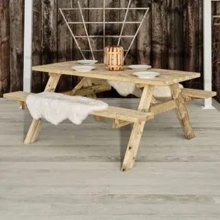 Budget commercial picnic bench and table 8-seater A frame