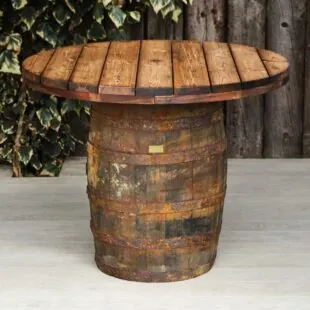 Outdoor Barrel Poseur Table