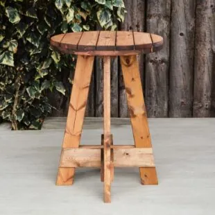 Poseur Table Chunky Wooden Outdoor