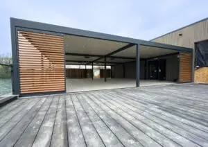 large bespoke bioclimatic pergola