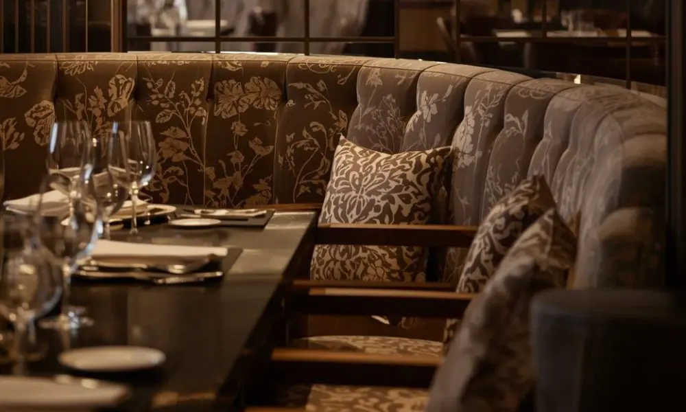 bespoke indoor hospitality booth seat