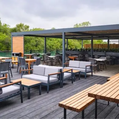 chichester lakeside outdoor project and aluminium shelter