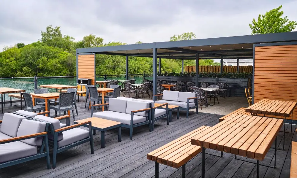 chichester lakeside outdoor project and aluminium shelter